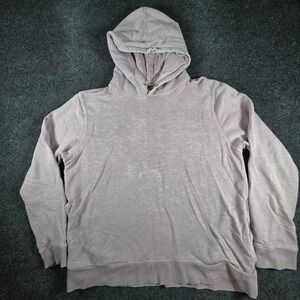 Outerknown Sur Snap Hoodie Mens XL Pink Hemp Organic Cotton Pullover Sweatshirt